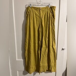 Anthropologie Yellow Green pants